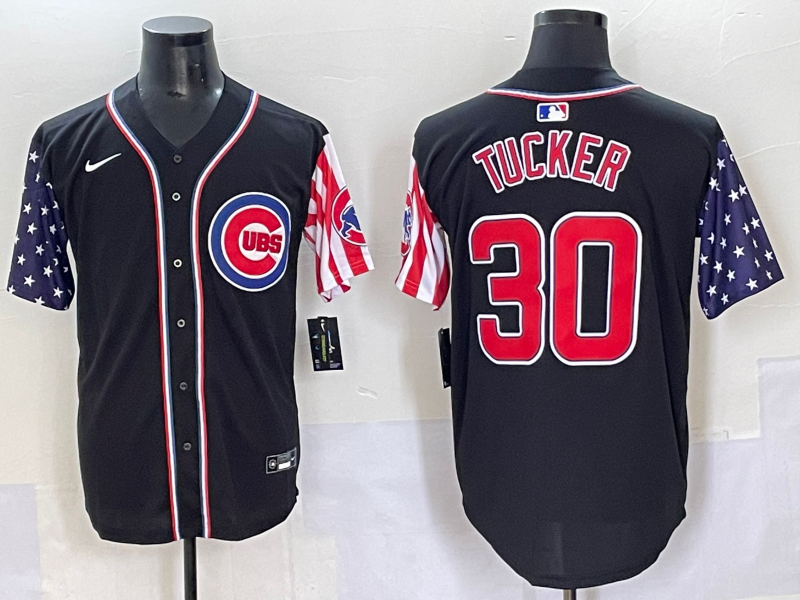 Men's Chicago Cubs Kyle Tucker #30 Black Limited Jersey